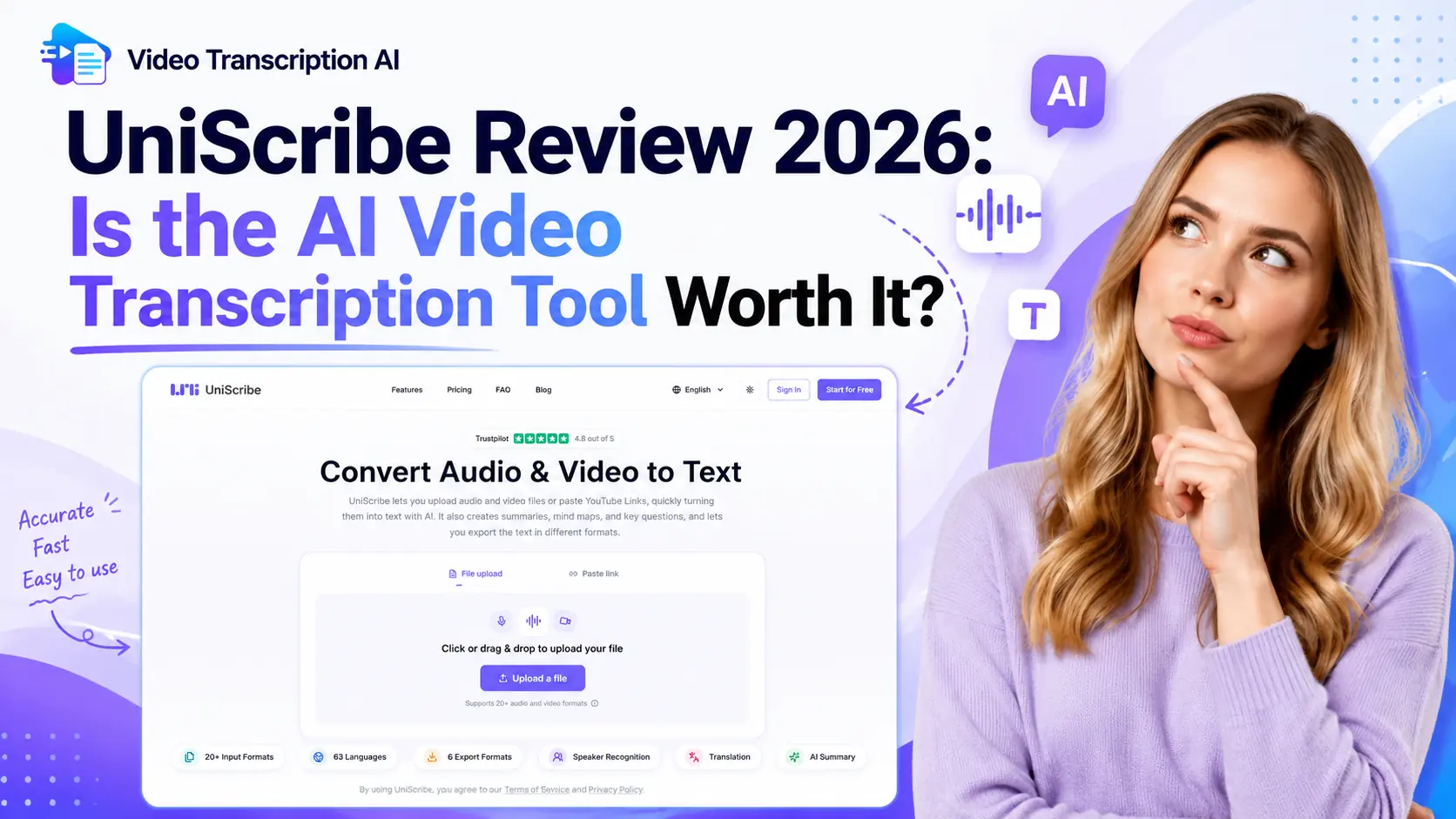 uniscribe Review 2026: Is the AI Video Transcription Tool Worth It?