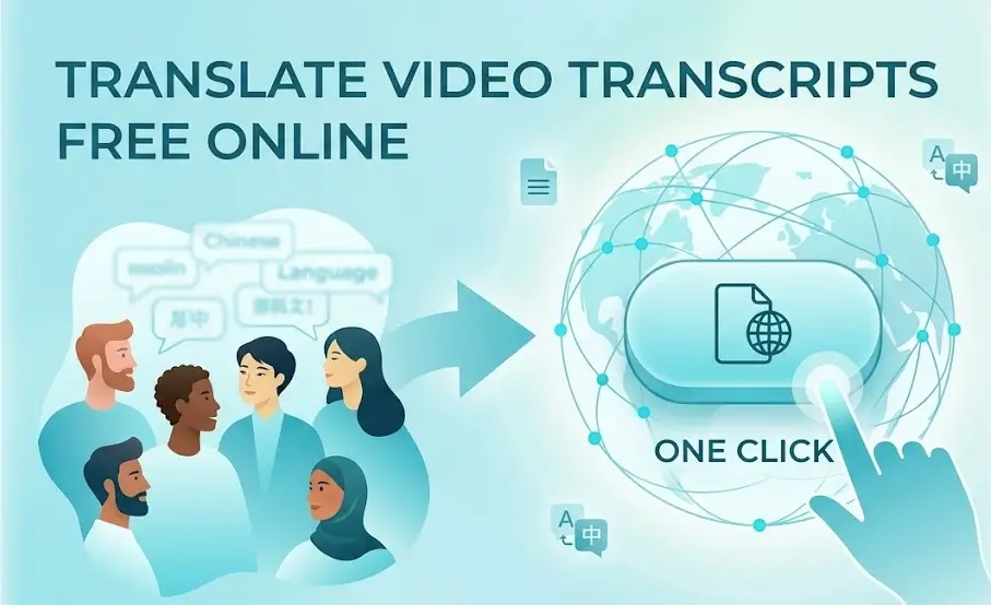 Translate video transcripts
