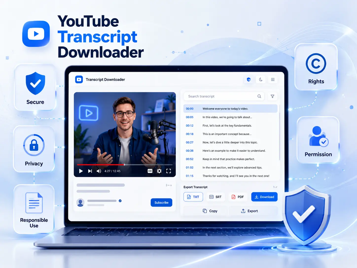 Download YouTube Transcripts Online Responsibly