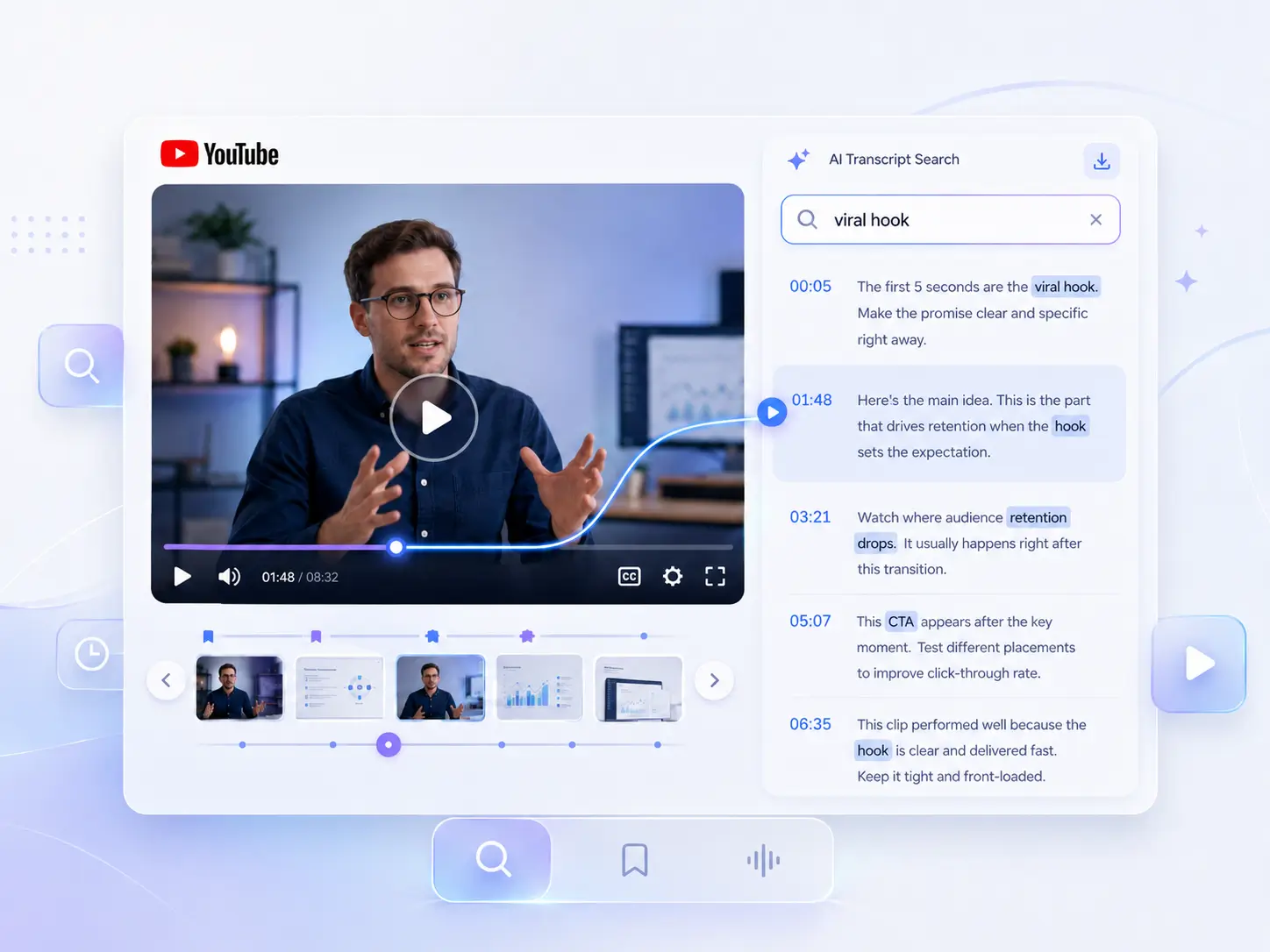 Search and Jump to Any Moment with Clear Timestamps