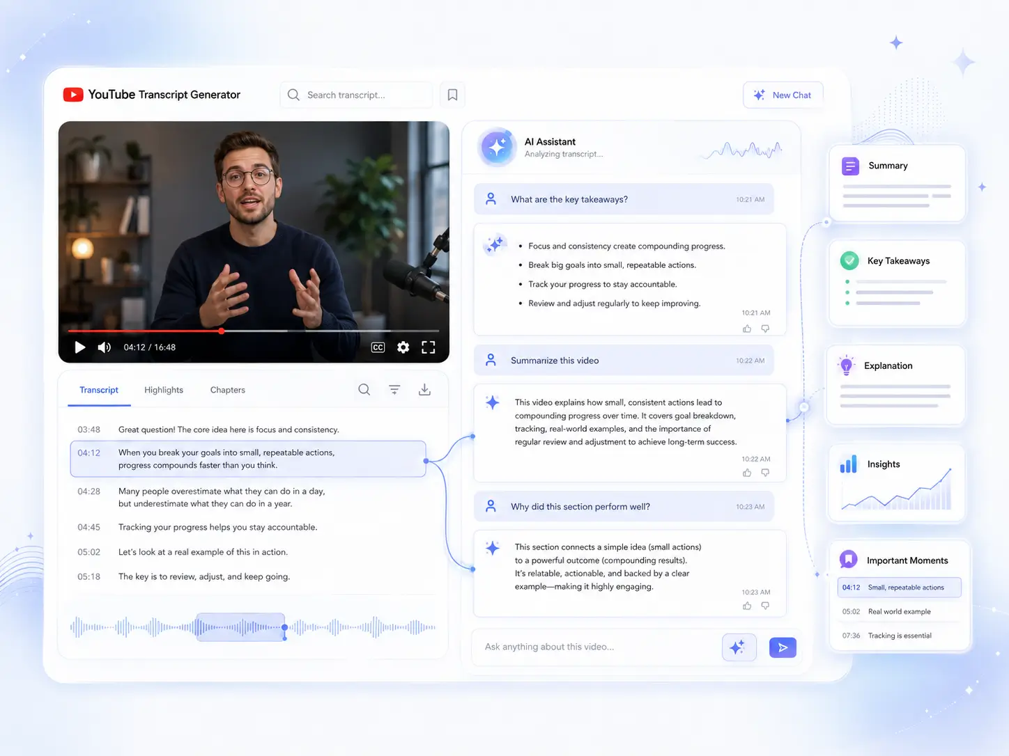 Chat with Your Video Transcripts to Get Deeper Insights